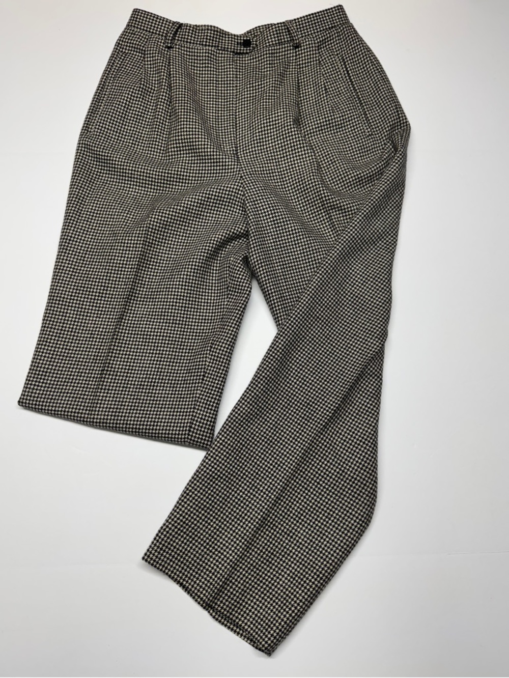 Vintage Lauren Ralph Lauren Black/Tan Houndstooth Dress Pants 100% wool size 12